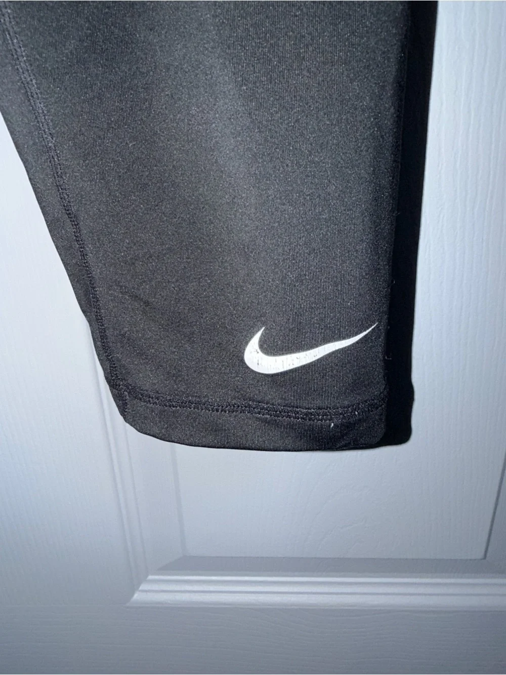 Nike Black Capri Leggings with White Swoosh
